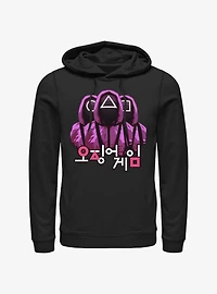 Squid Game Three Pink Soldiers Hoodie