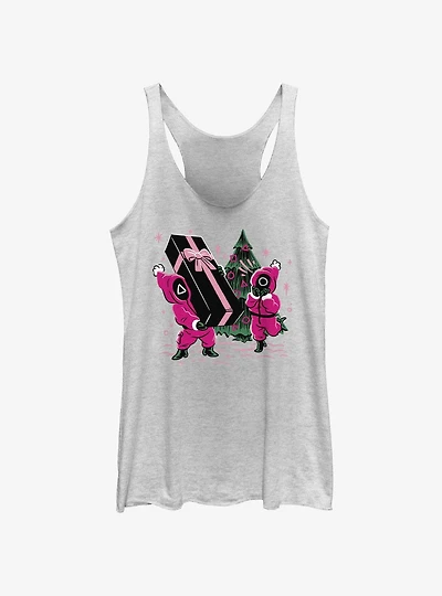 Squid Game Holiday Presents Pink Soldiers Womens Tank Top