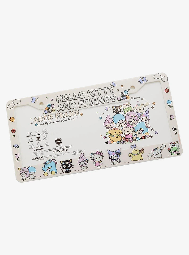 Sanrio Hello Kitty and Friends Flowers Allover Print License Plate Frame - BoxLunch Exclusive