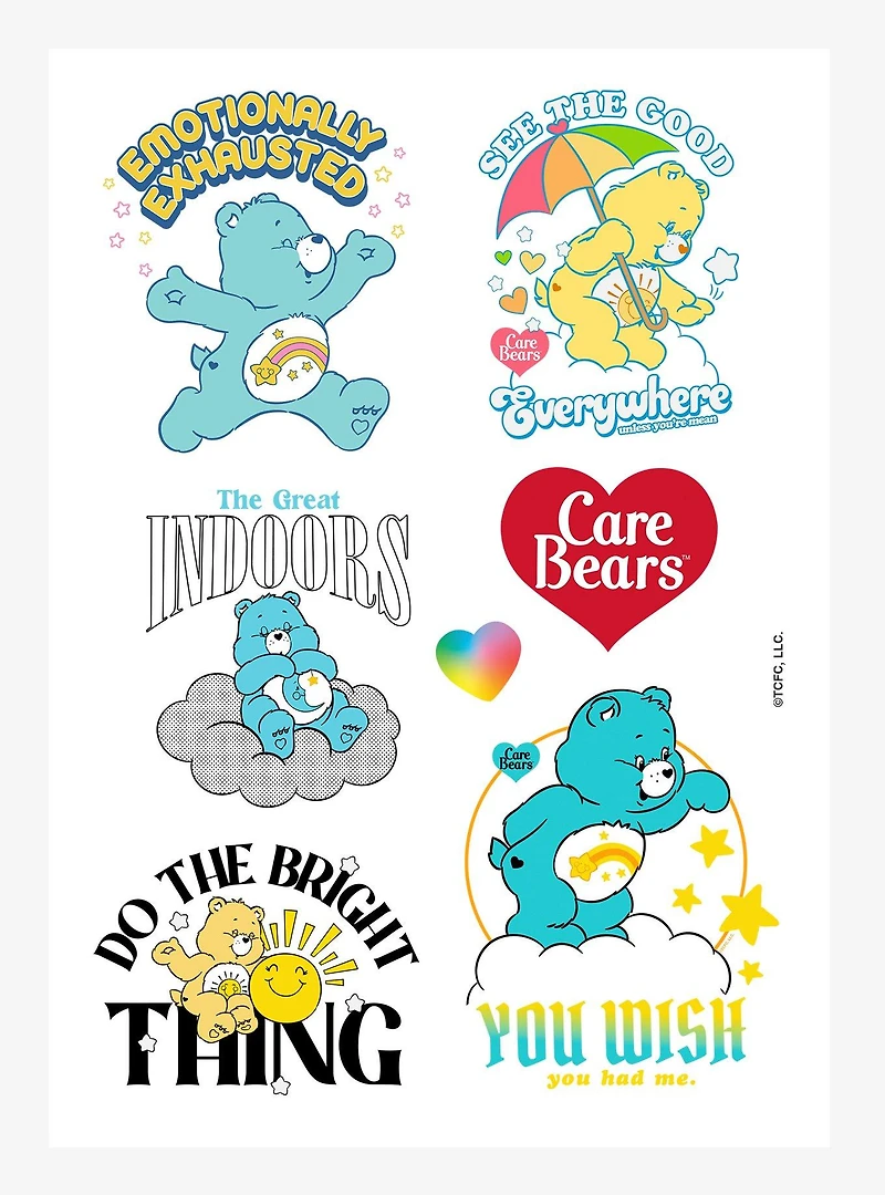 Care Bears Emotionally Exhausted Sticker Sheet