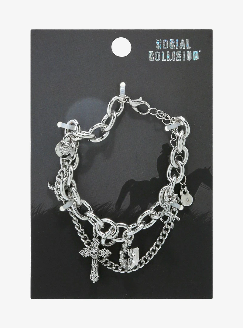 Social Collision Gothic Cowboy Charm Bracelet