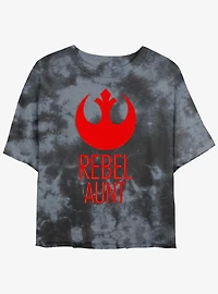 Star Wars Rebel Aunt Girls Tie-Dye Crop T-Shirt