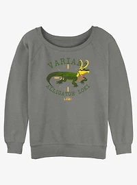 Marvel Loki Variant Alligator Marvel Loki Girls Slouchy Sweatshirt