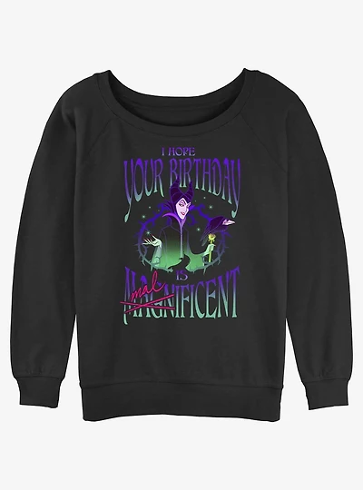 Disney Villains Hope Your Birthday Is Maleficent Girls Slouchy Sweatshirt
