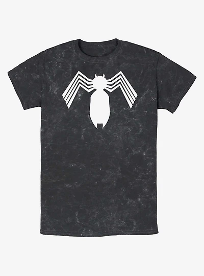 Marvel Spider-Man Symbiote Spider-Man Logo Mineral Wash T-Shirt