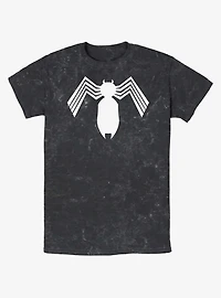 Marvel Spider-Man Symbiote Logo Mineral Wash T-Shirt