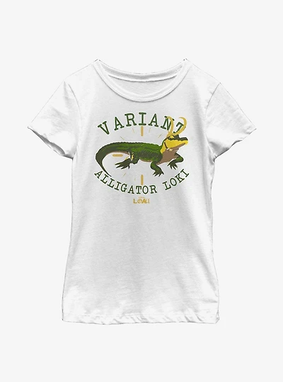 Marvel Loki Variant Alligator Youth Girls T-Shirt