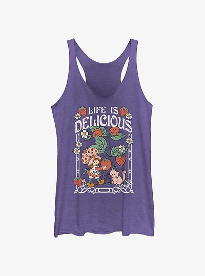 Strawberry Shortcake & Custard Life Is Delicious Girls Tank Top