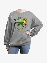Marvel Loki Variant Alligator Marvel Loki Girls Oversized Sweatshirt