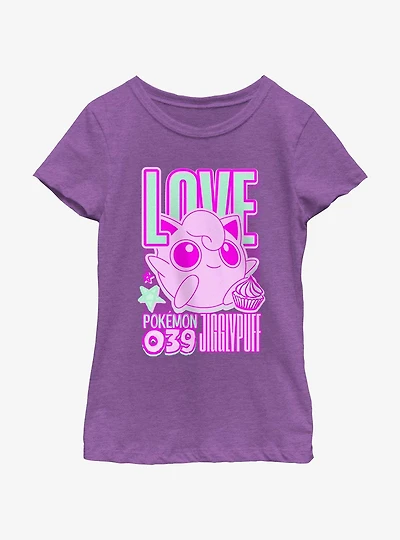 Pokemon 039 Love Jigglypuff Youth Girls T-Shirt