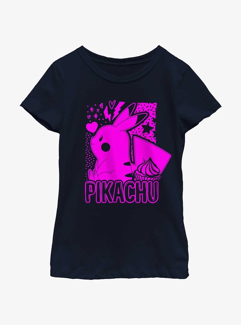 Pokemon Pikachu Sweet Neon Youth Girls T-Shirt
