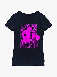Pokemon Pikachu Sweet Neon Youth Girls T-Shirt