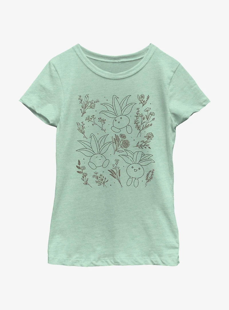 Pokemon Oddish Forest Flowers Youth Girls T-Shirt