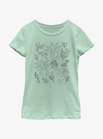 Pokemon Oddish Forest Flowers Youth Girls T-Shirt