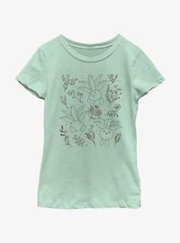 Pokemon Oddish Forest Flowers Youth Girls T-Shirt