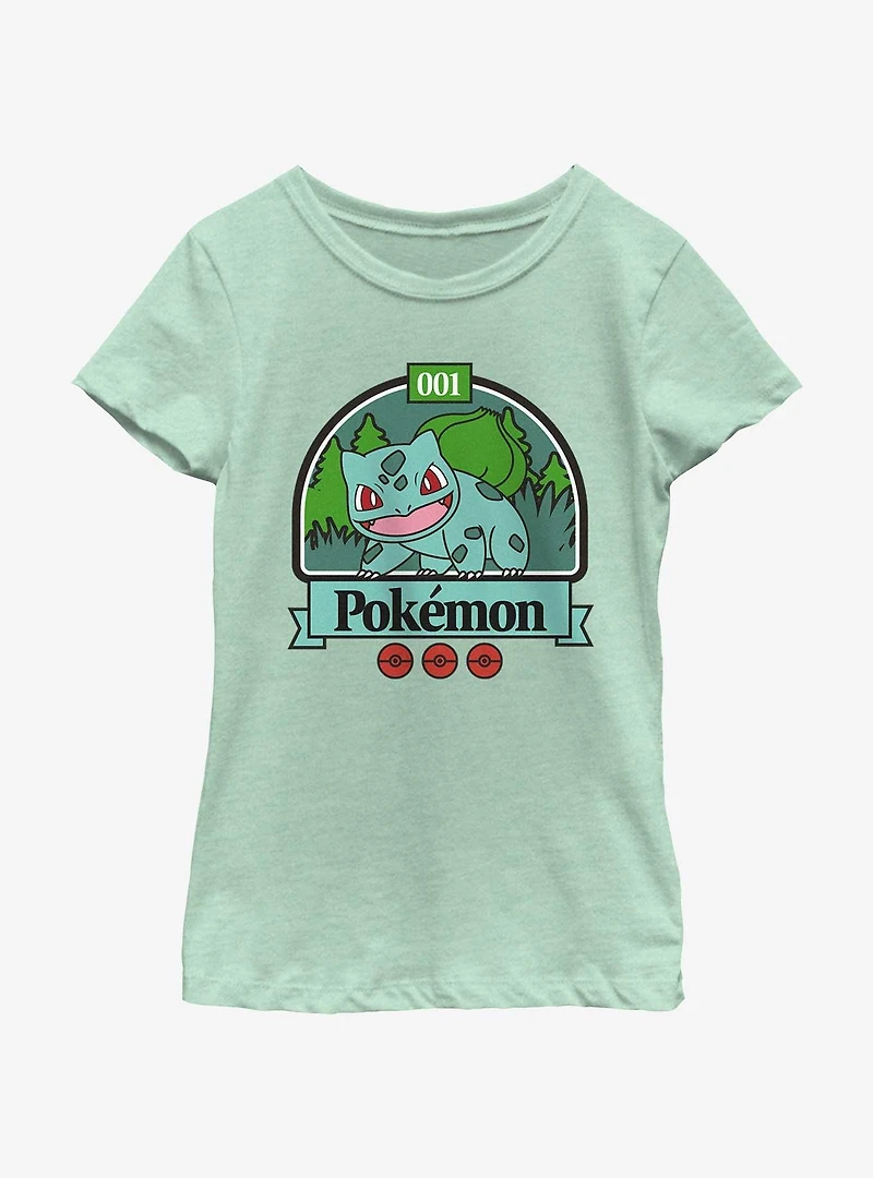 Pokemon Green Bulbasaur Youth Girls T-Shirt