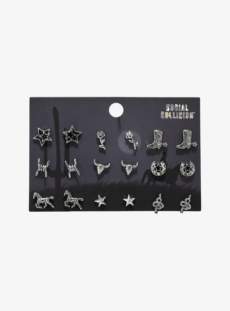 Social Collision Western Cowgirl Earring Set