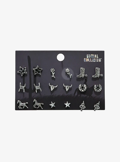 Social Collision Western Cowgirl Earring Set