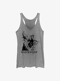 Disney Sleeping Beauty Maleficent Profile Womens Tank Top