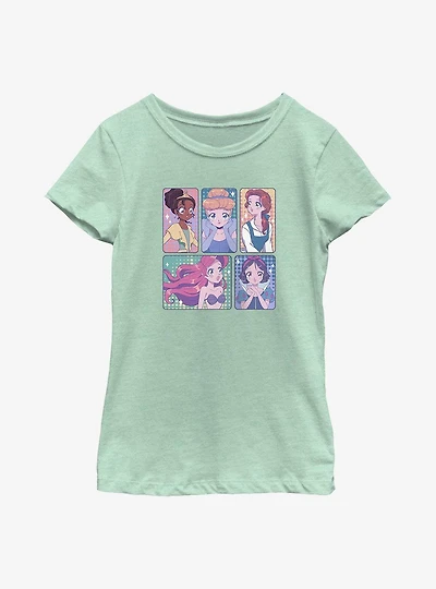 Disney Snow White and the Seven Dwarfs Anime Style Princess Panels Youth Girls T-Shirt