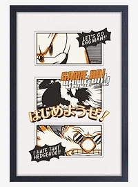 Sonic the Hedgehog Game On Faux Matte Under Plexiglass Framed Poster
