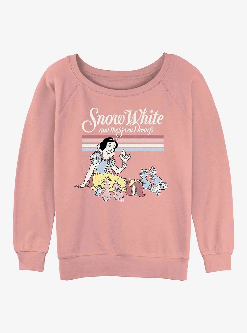 Disney Snow White and the Seven Dwarfs Forest Critters Womens Slouchy Sweatshirt