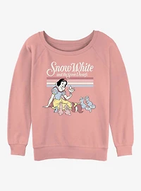Disney Snow White and the Seven Dwarfs Forest Critters Womens Slouchy Sweatshirt