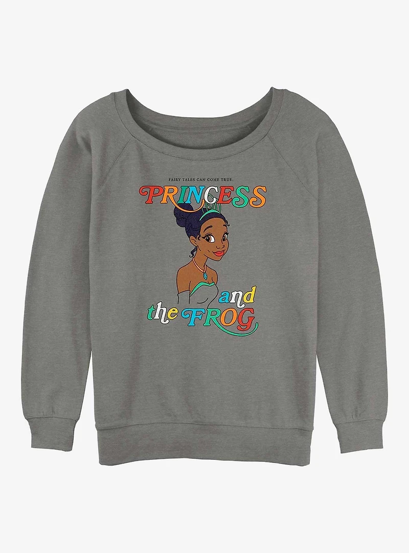 Disney the Princess and Frog Tiana Portrait Womens Slouchy Sweatshirt