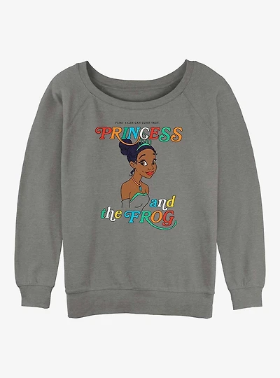 Disney the Princess and Frog Tiana Portrait Womens Slouchy Sweatshirt