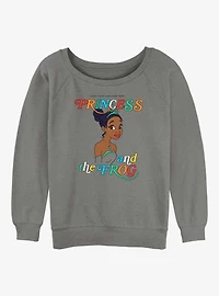 Disney the Princess and Frog Tiana Portrait Womens Slouchy Sweatshirt
