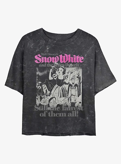 Disney Snow White and The Seven Dwarfs Still Fairest Mineral Wash Womens Crop T-Shirt