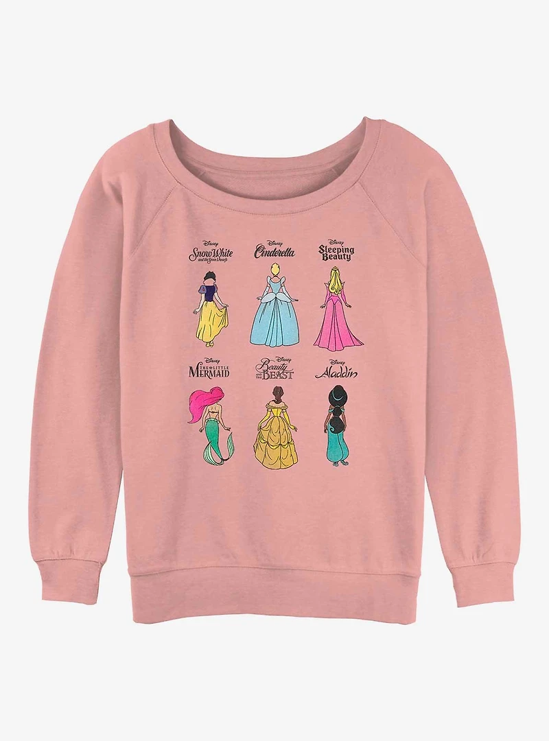 Disney Snow White and the Seven Dwarfs Princess Grid Womens Slouchy Sweatshirt