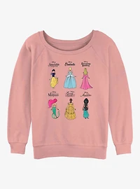 Disney Snow White and the Seven Dwarfs Princess Grid Womens Slouchy Sweatshirt