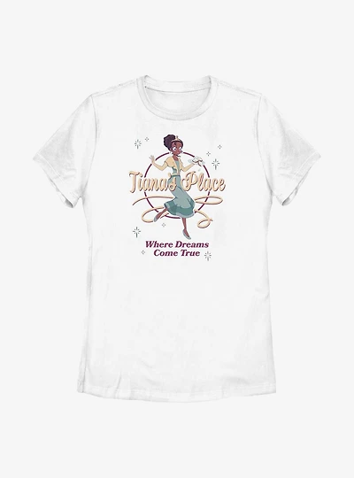 Disney the Princess and Frog Tiana's Place Where Dreams Come True Womens T-Shirt