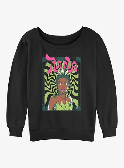 Disney the Princess and Frog Groovy Tiana Womens Slouchy Sweatshirt
