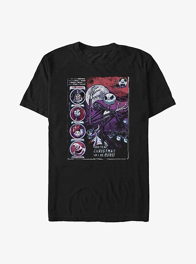 Disney The Nightmare Before Christmas Jack Spooky Poster T-Shirt