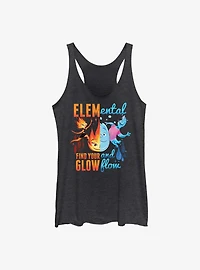 Disney Pixar Elemental Ember and Wade Find Your Glow and Flow Girls Tank