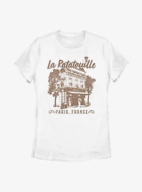 Disney Pixar Ratatouille Cafe Paris France Womens T-Shirt