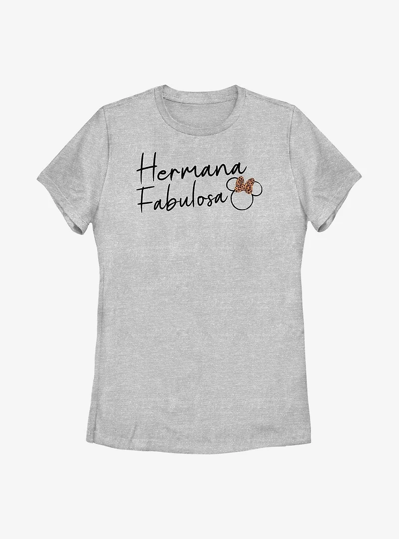 Disney Minnie Mouse Fabulosa Hermana Womens T-Shirt