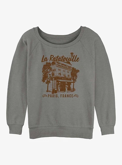 Disney Pixar Ratatouille Cafe Paris France Girls Slouchy Sweatshirt