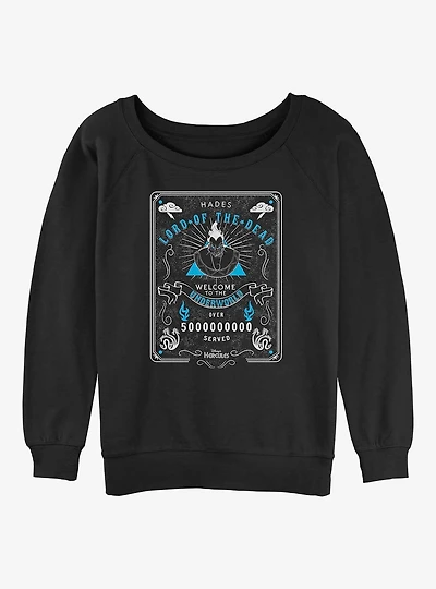 Disney Hercules Hades Lord Of The Dead Girls Slouchy Sweatshirt