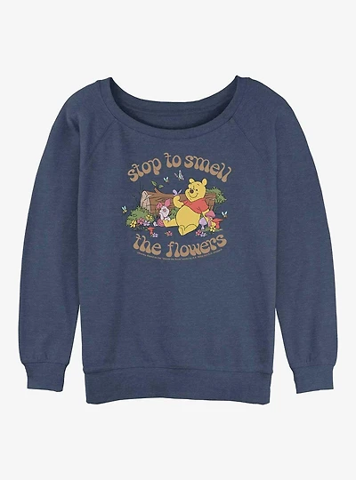 Disney Winnie The Pooh Smell The Flowers Girls Slouchy Sweatshirt
