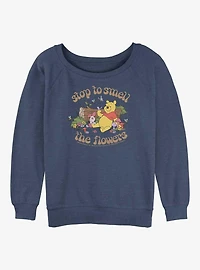 Disney Winnie The Pooh Smell The Flowers Girls Slouchy Sweatshirt