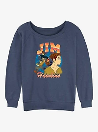 Disney Treasure Planet Jim Hawkins Girls Slouchy Sweatshirt