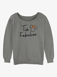Disney Minnie Mouse Fabulosa Tia Girls Slouchy Sweatshirt