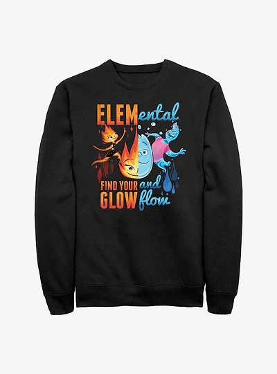 Disney Pixar Elemental Ember and Wade Find Your Glow and Flow Sweatshirt