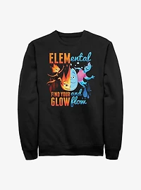 Disney Pixar Elemental Ember and Wade Find Your Glow and Flow Sweatshirt