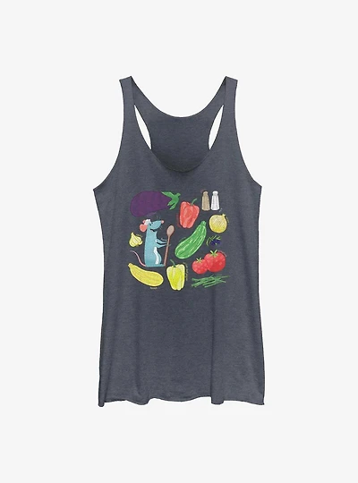 Disney Pixar Ratatouille Remy With Ingredients Womens Tank Top