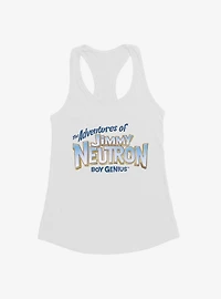 The Adventures Of Jimmy Neutron Boy Genius Title Logo Girls Tank