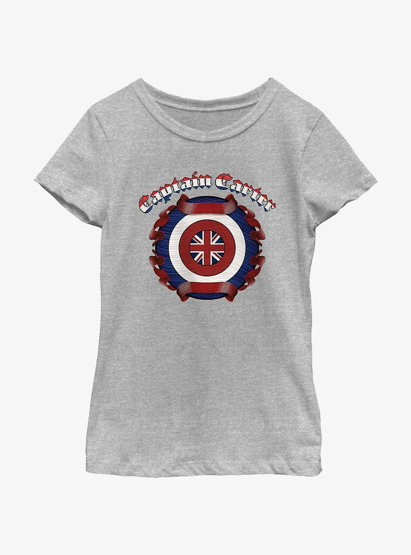 Marvel What If...? Captain Carter Shield Youth Girls T-Shirt